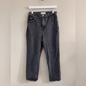 Abercrombie & Fitch Curve Love The Ankle Straight Ultra High Rise Jeans Black 8